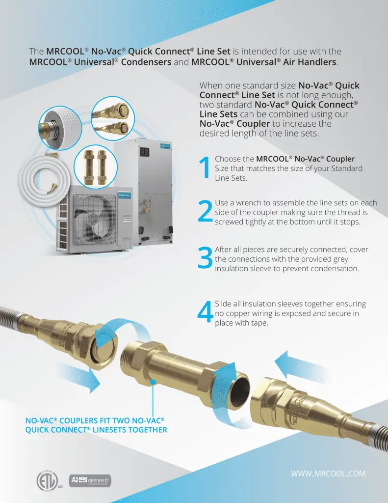Mr cool unit air handlers valve